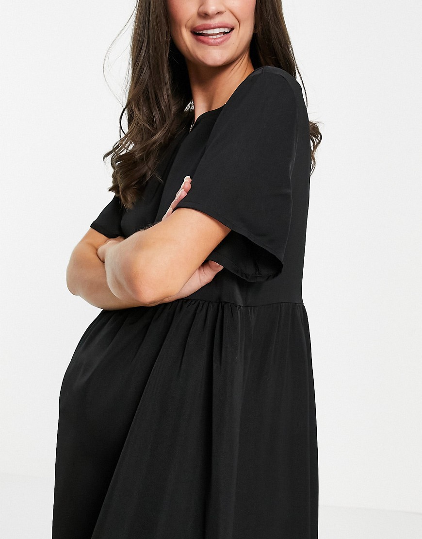 Urban-Bliss-Maternity-czarna-luzna-sukienka-midi-M-2 Urban-Bliss-Maternity-czarna-luzna-sukienka-midi-M