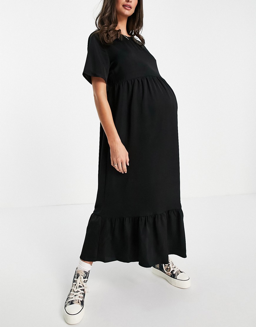 Urban-Bliss-Maternity-czarna-luzna-sukienka-midi-M-3 Urban-Bliss-Maternity-czarna-luzna-sukienka-midi-M