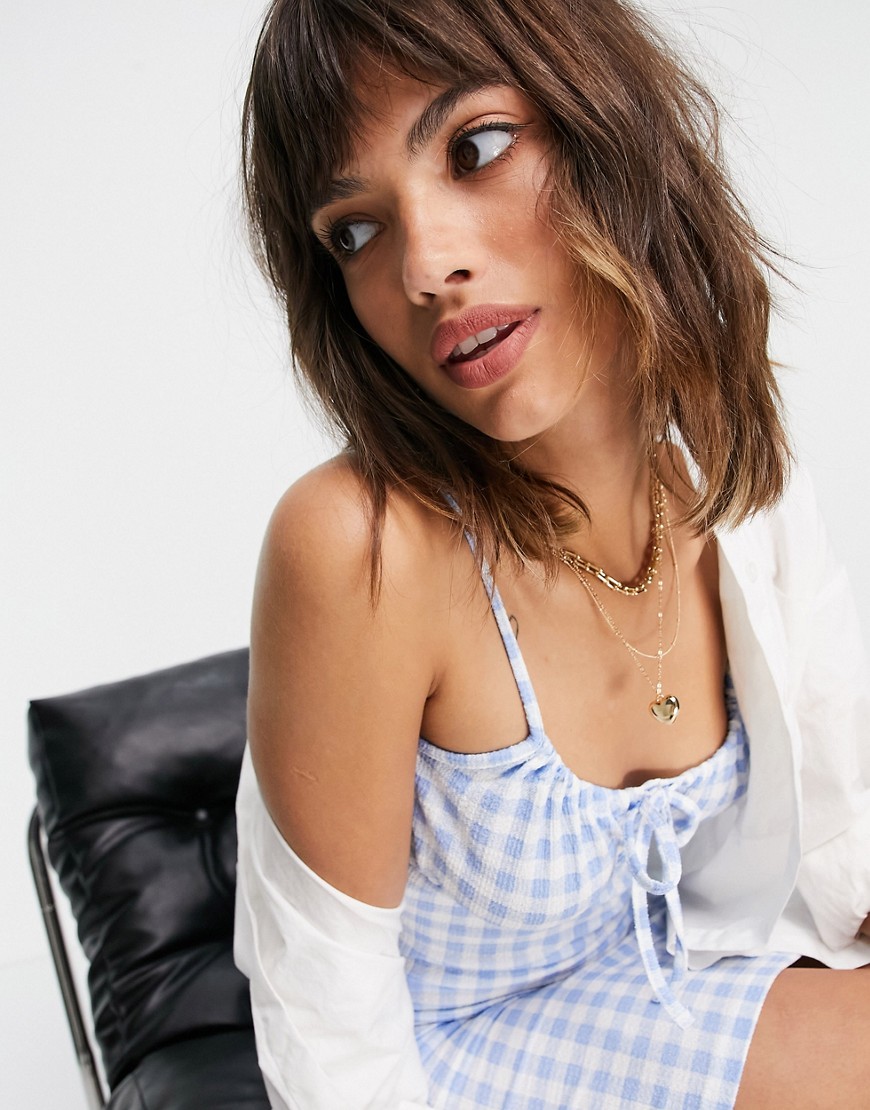 Vero-Moda-Exclusive-niebieska-sukienka-mini-w-krate-M-2 Vero-Moda-Exclusive-niebieska-sukienka-mini-w-krate-M