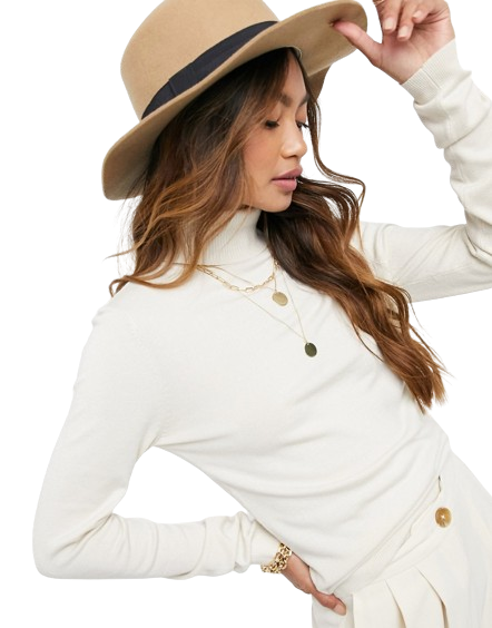 Vero Moda Sweter damski z golfem kremowy defekt 40