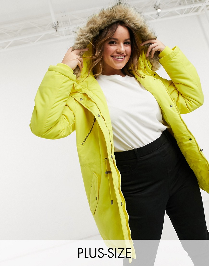 Vero Moda damska żółta kurtka zimowa plus size defekt 54 Vero-Moda-damska-zolta-kurtka-zimowa-54