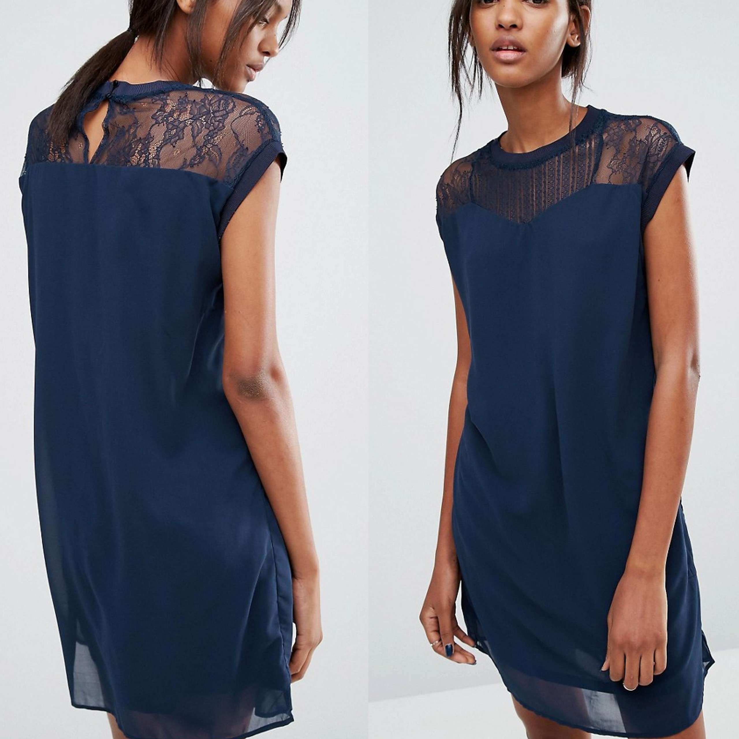 Vero Moda granatowa bluzka tunika L 40 Vero-Moda-granatowa-bluzka-tunika-L-40