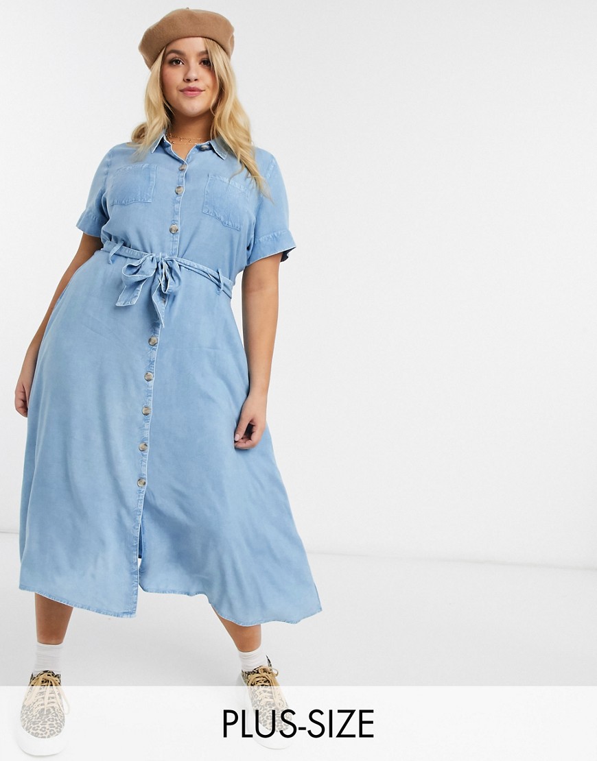 Wednesday's Girl Curve Jeansowa sukienka midi z paskiem DEFEKT 48 Wednesday-s-Girl-Curve-Jeansowa-sukienka-midi-z-paskiem-DEFEKT-48