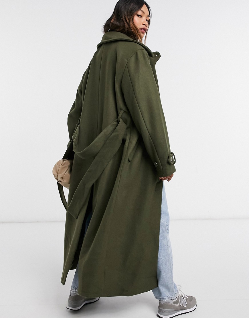 Weekday-welniany-damski-dlugi-plaszcz-styl-militarny-khaki-L-1 Weekday-welniany-damski-dlugi-plaszcz-styl-militarny-khaki-L