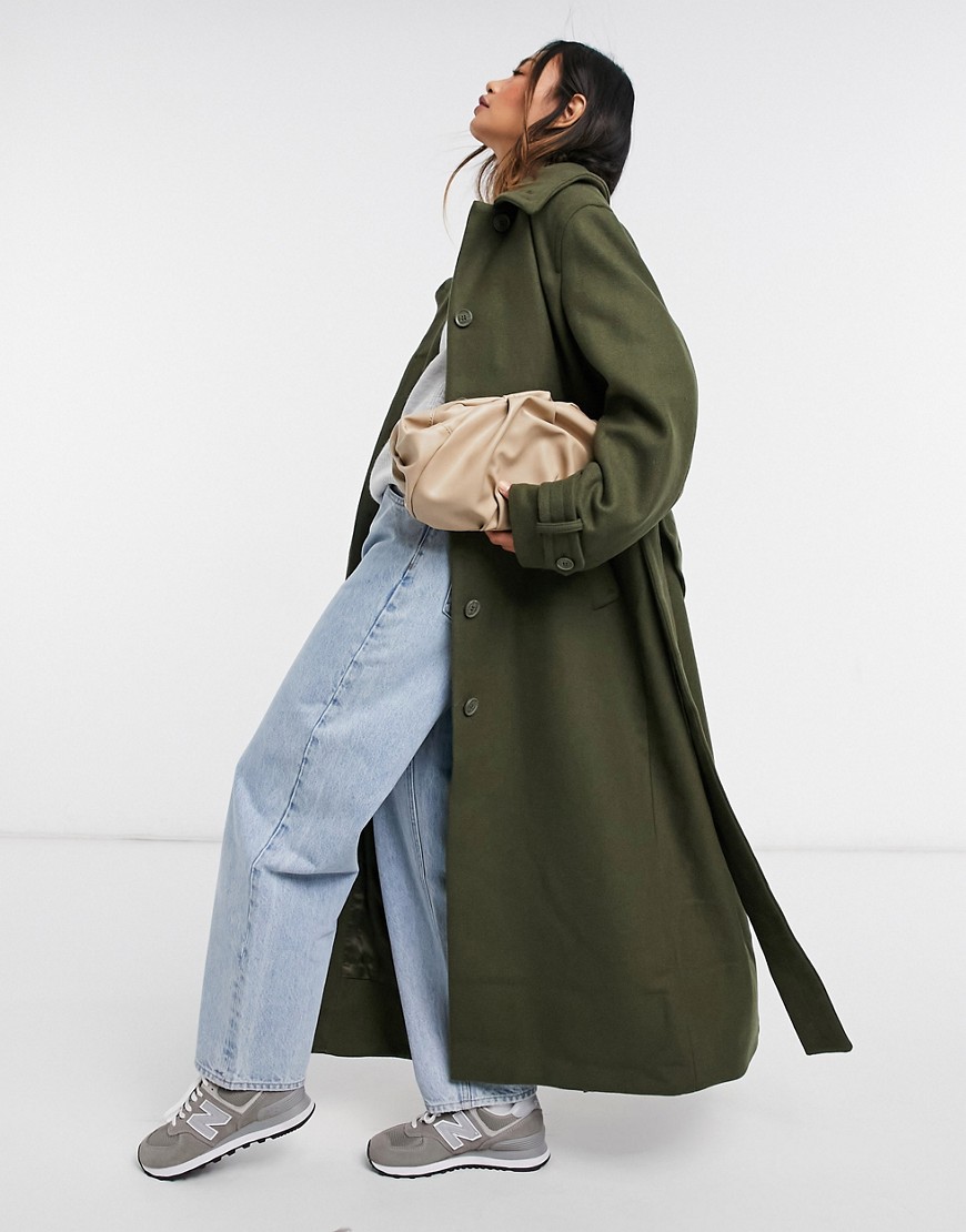 Weekday-welniany-damski-dlugi-plaszcz-styl-militarny-khaki-L-3 Weekday-welniany-damski-dlugi-plaszcz-styl-militarny-khaki-L