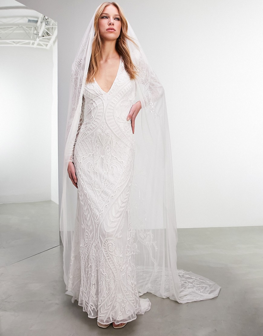 Zdobiony-welon-w-kolorze-kosci-sloniowej-3 Zdobiony-welon-w-kolorze-kosci-sloniowej