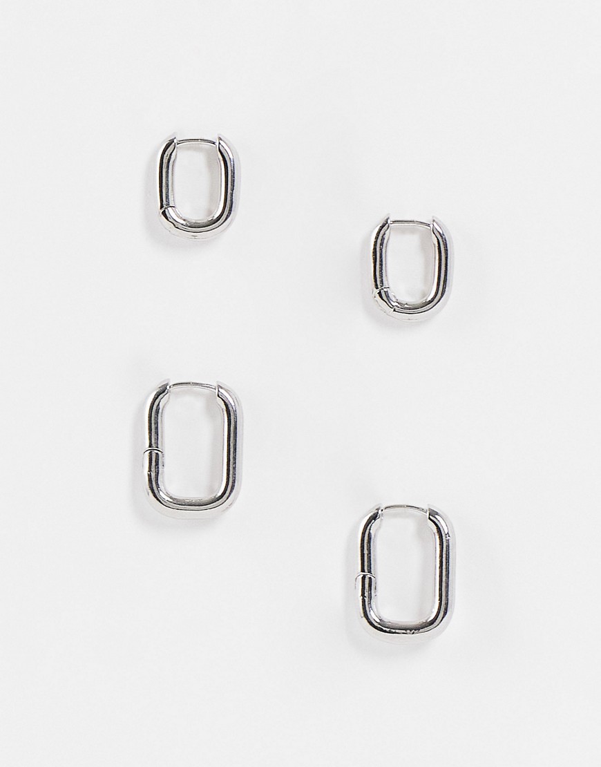 Zestaw 2 par srebrnych owalnych kolczyków Zestaw-2-par-srebrnych-owalnych-kolczykow