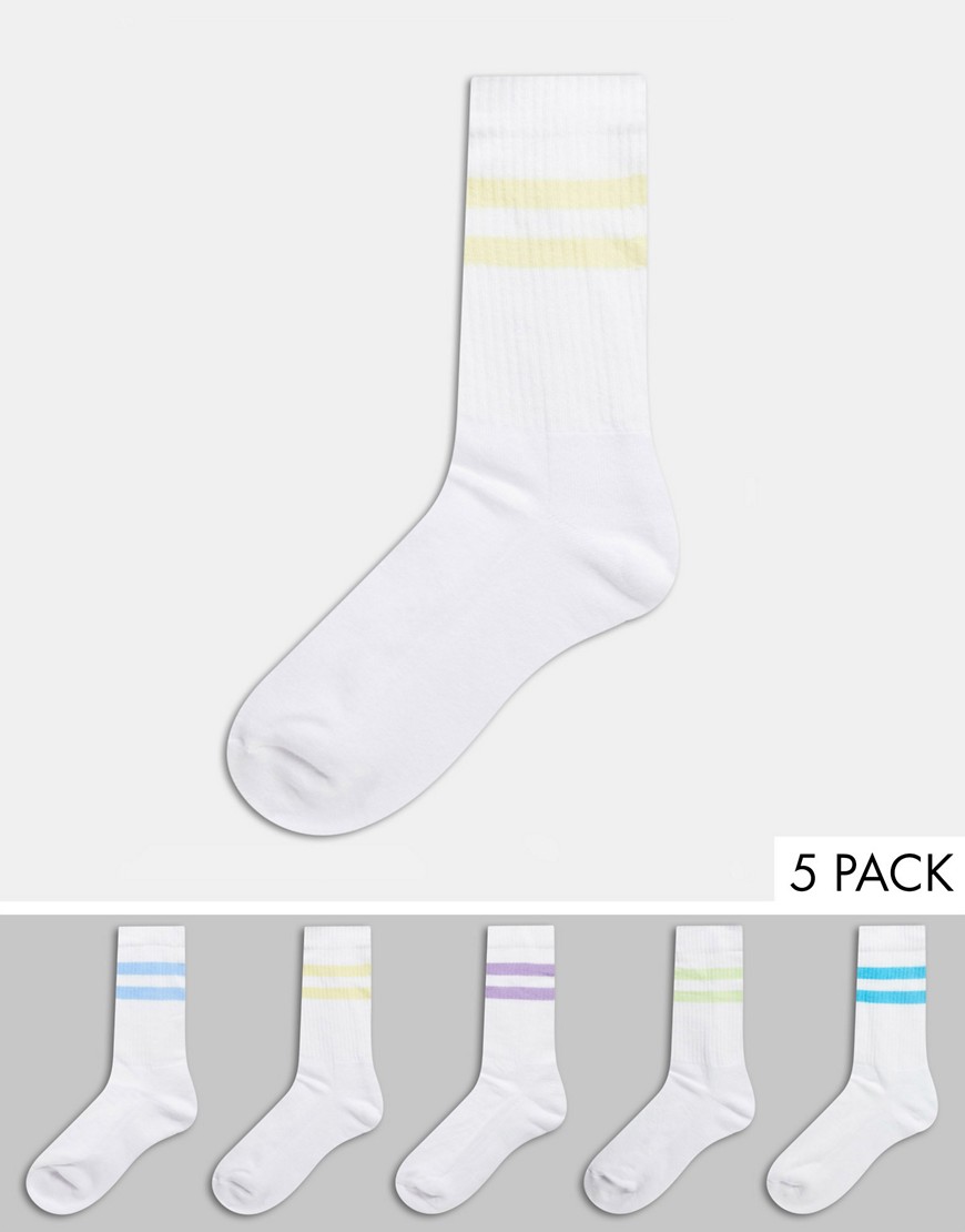 Zestaw 3 par sportowych skarpetek w kolorowe paski defekt 39-42 Zestaw-3-par-sportowych-skarpetek-w-kolorowe-paski-defekt-39-42