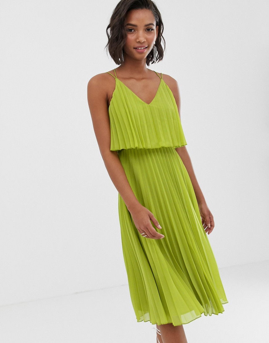 Zielona-Sukienka-plisowana-krotki-top-L-40