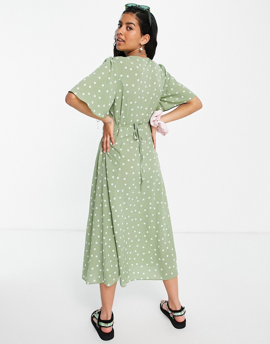 Zielona-sukienka-midi-w-grochy-XXL-1 Zielona-sukienka-midi-w-grochy-XXL