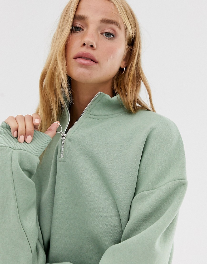 Zielony-sweter-damski-zapinany-na-zamek-L-40