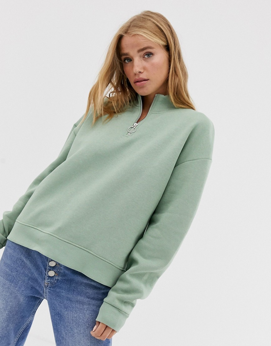 Zielony-sweter-damski-zapinany-na-zamek-L-40