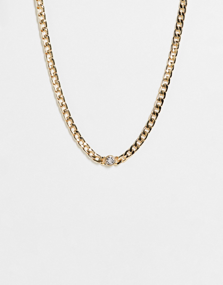 Złoty naszyjnik z kryształem Zloty-naszyjnik-z-krysztalem