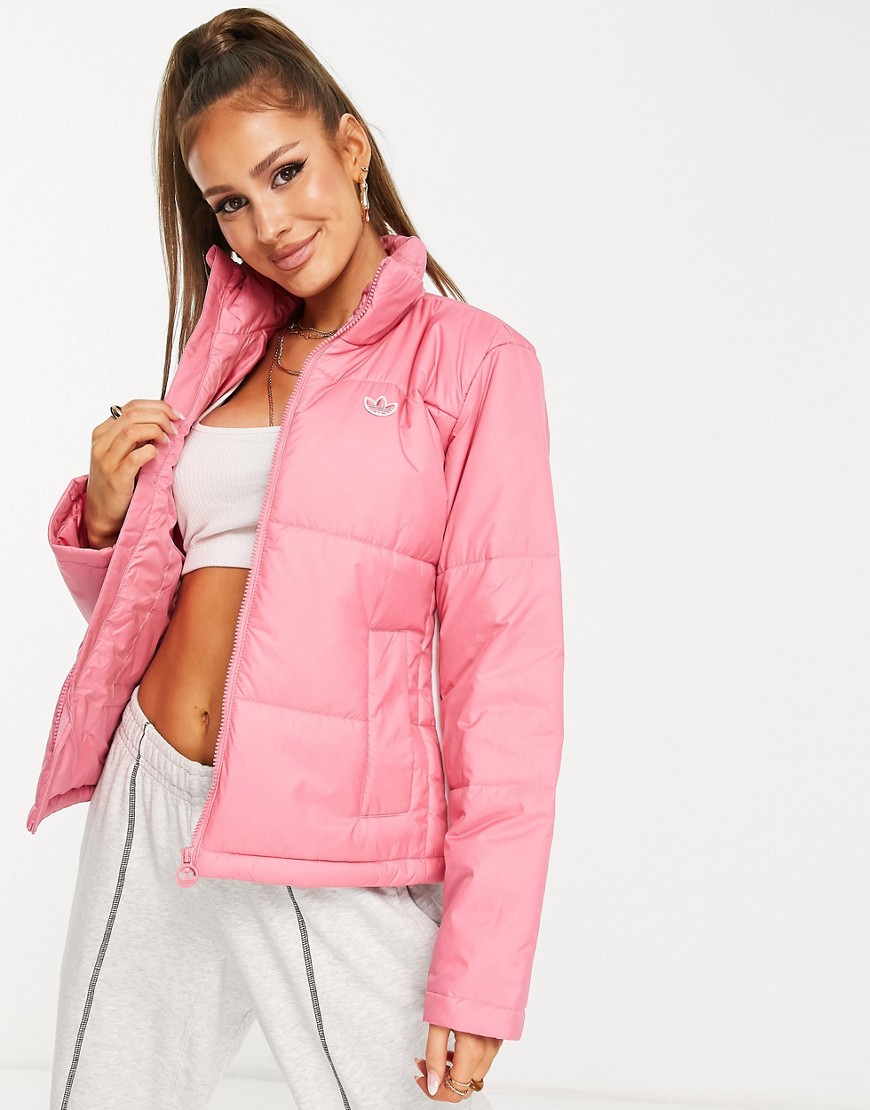 adidas Originals różowa krótka kurtka ocieplana defekt 38 adidas-Originals-rozowa-krotka-kurtka-ocieplana-defekt-38
