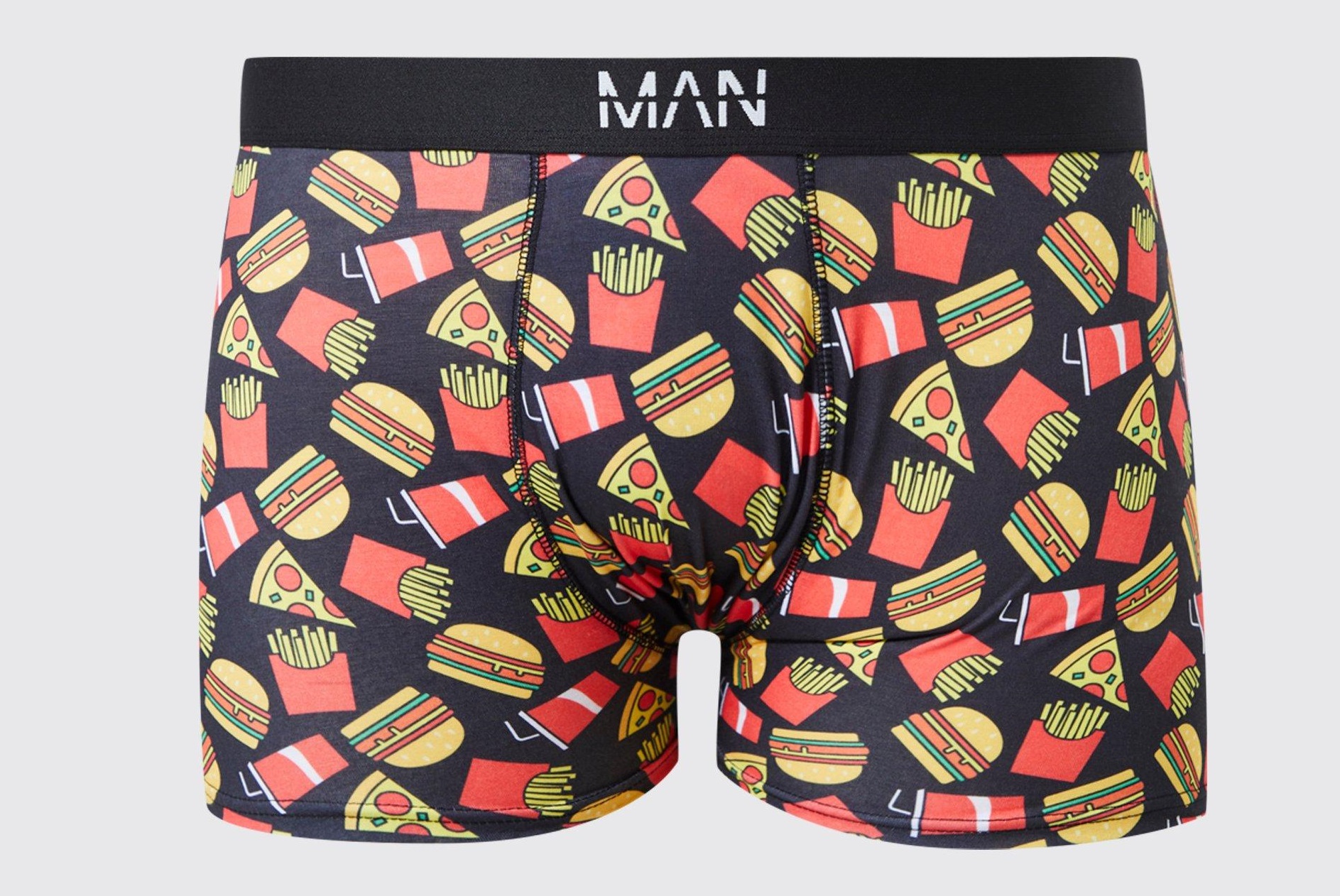 BoohooMAN czarne bokserki z nadrukiem junk food 5XL bmm36981_multi_xl.jpg