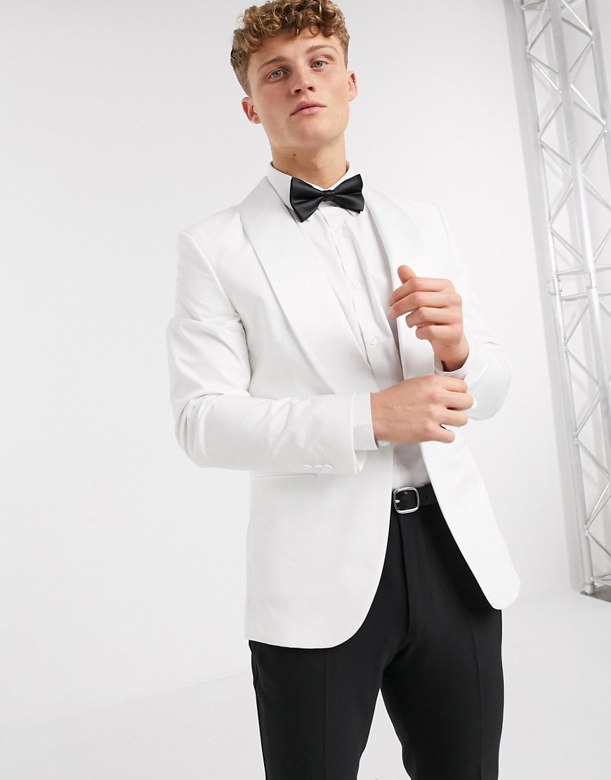 Jack&Jones męska biała dopasowana marynarka M c5c2f63070b42a0755ab345cc2112fc1