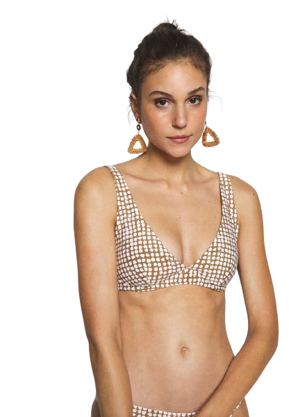 Rip curl biustonosz góra od bikini na ramiączkach z trójkątnymi miseczkami dekoltem V 38