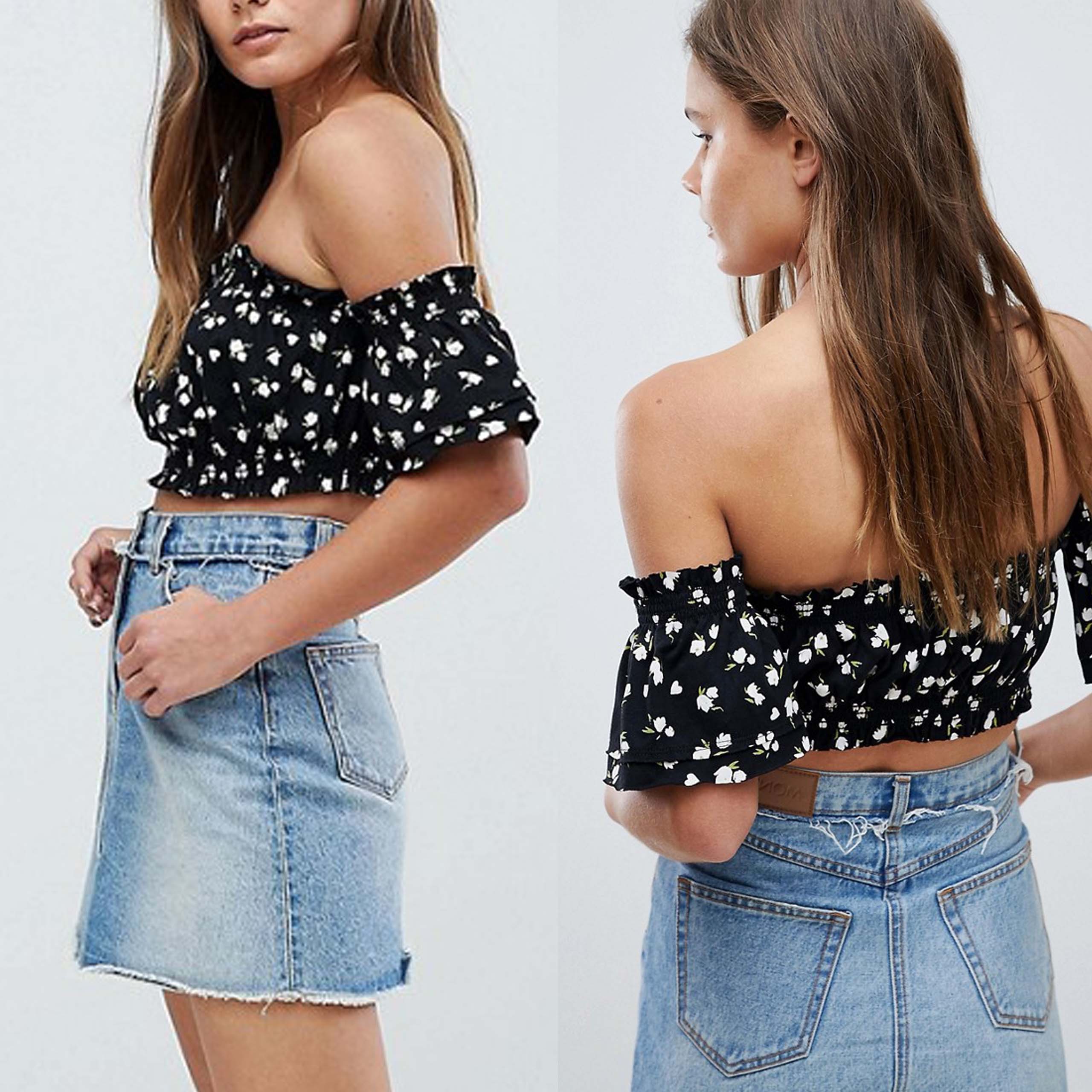 czarna bluzka top w print L 40 czarna-bluzka-top-w-print-L-40