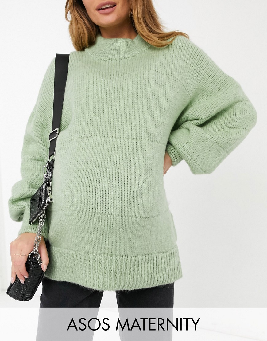 damski zielony sweter oversize 34 damski-zielony-sweter-oversize-34