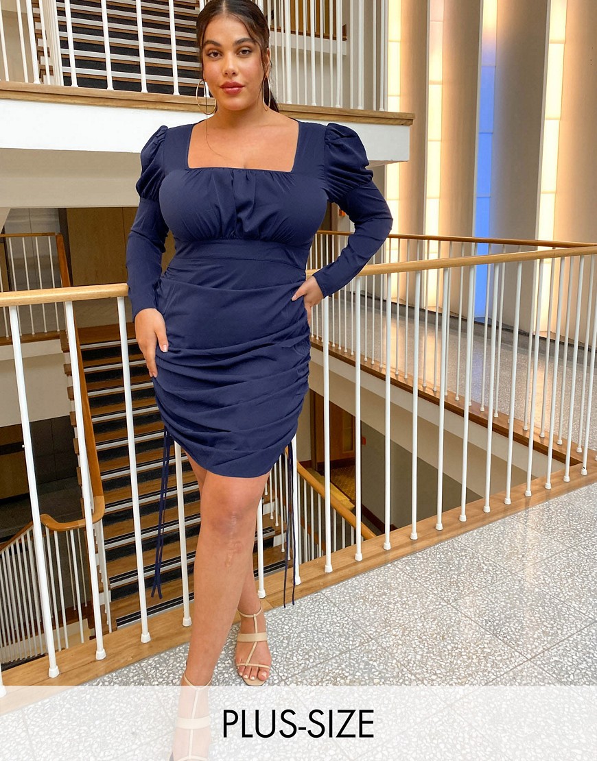 sukienka plus size kwadratowy dekolt mini 48 sukienka-plus-size-kwadratowy-dekolt-mini-48